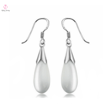 Nouvelle arrivée boucle d&#39;oreille en argent sterling 925 avec Drop Cat Eye Stone